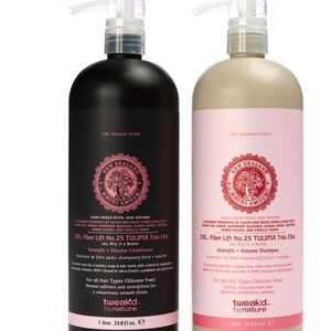 Tweak'd by Nature Tulipia Tres Chic 2XL Fiber Lift Shampoo & Conditioner…